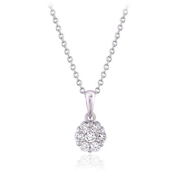 0.15 Ct Pırlanta Coronet Kolye 