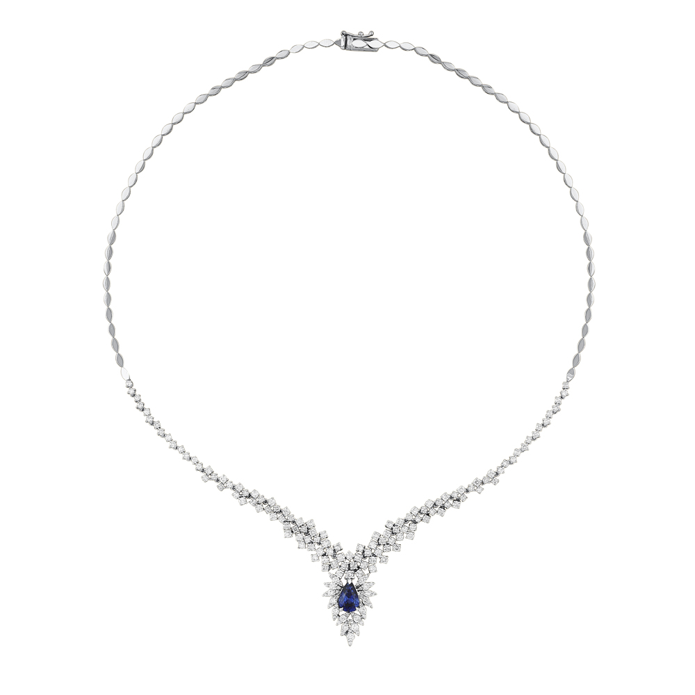 5.92 Karat Pırlanta Safir Gerdanlık