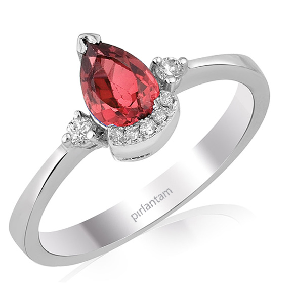 1.10 ct. Pırlanta Yakut Yüzük 