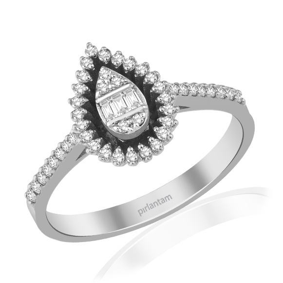 0.25 ct Pırlanta Baget Yüzük