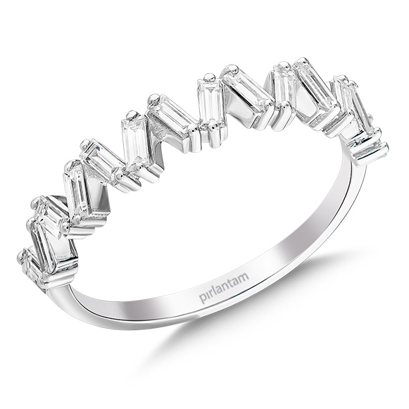 0.50 Ct Pırlanta Baget Yüzük