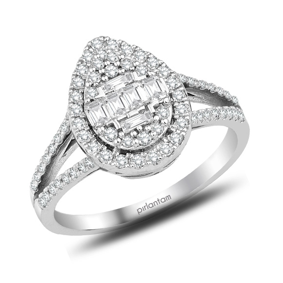 0.60 Ct. Pırlanta Baget Yüzük