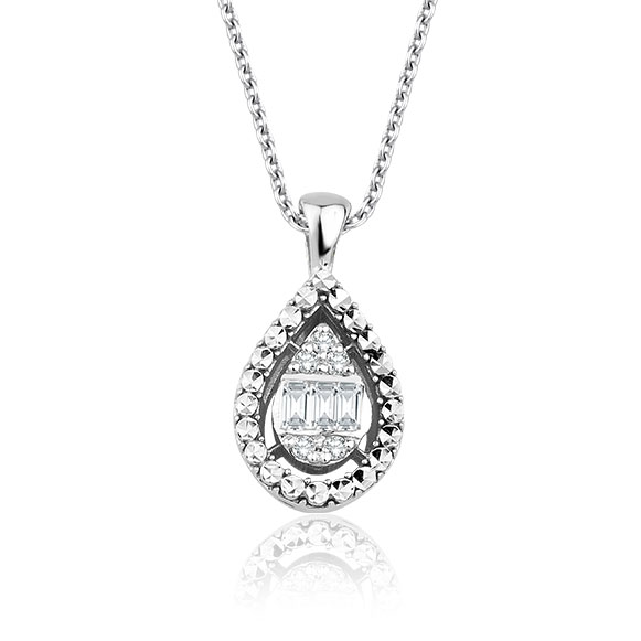 0.08 Ct. Pırlanta Baget Kolye