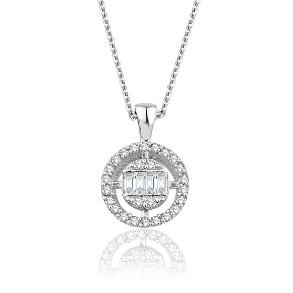 0.20 Ct. Pırlanta Baget Kolye 