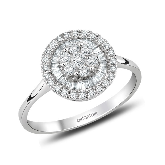 0.35 CT. Pırlanta Baget Yüzük