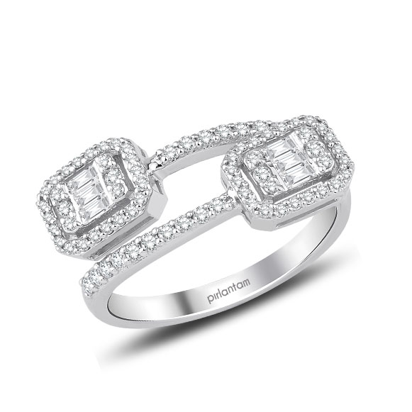 0.60 ct Pırlanta Baget Yüzük