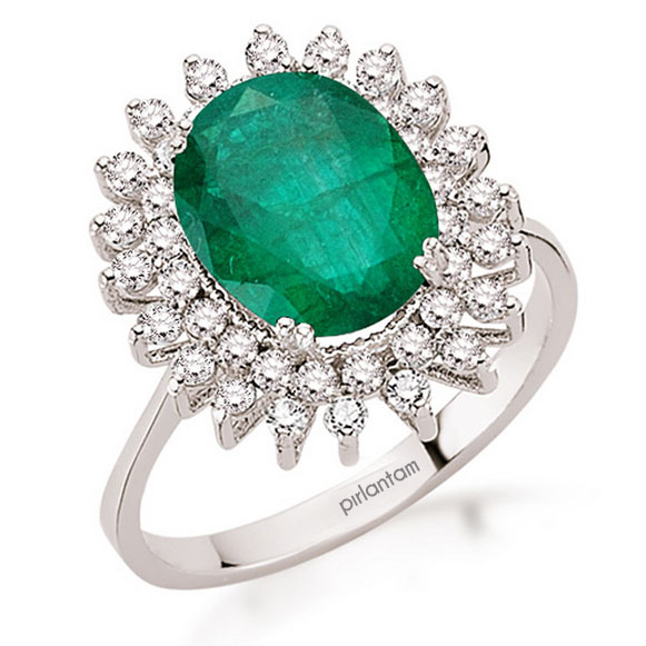 2.77 ct. Pırlanta Zümrüt Yüzük