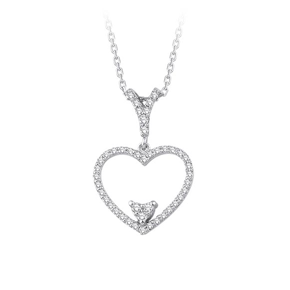 0.20 ct. Kalpli Pırlanta Fantazi Kolye