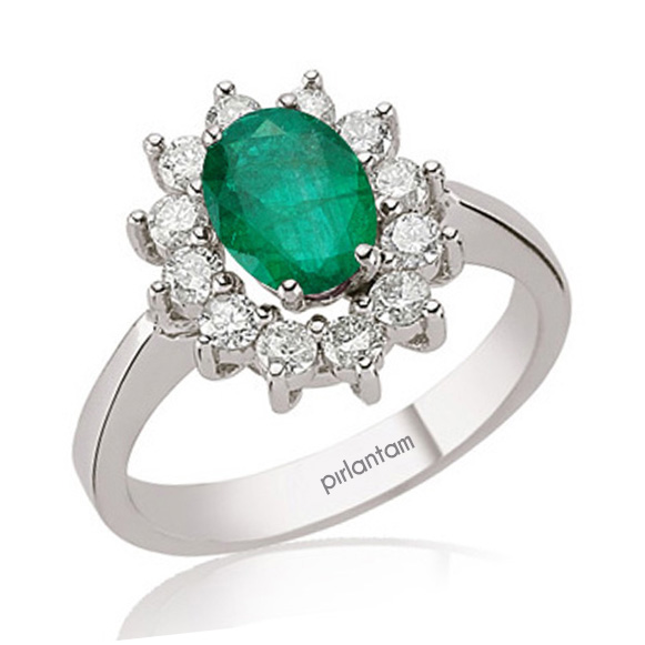 2.11 ct. Pırlanta Zümrüt Yüzük