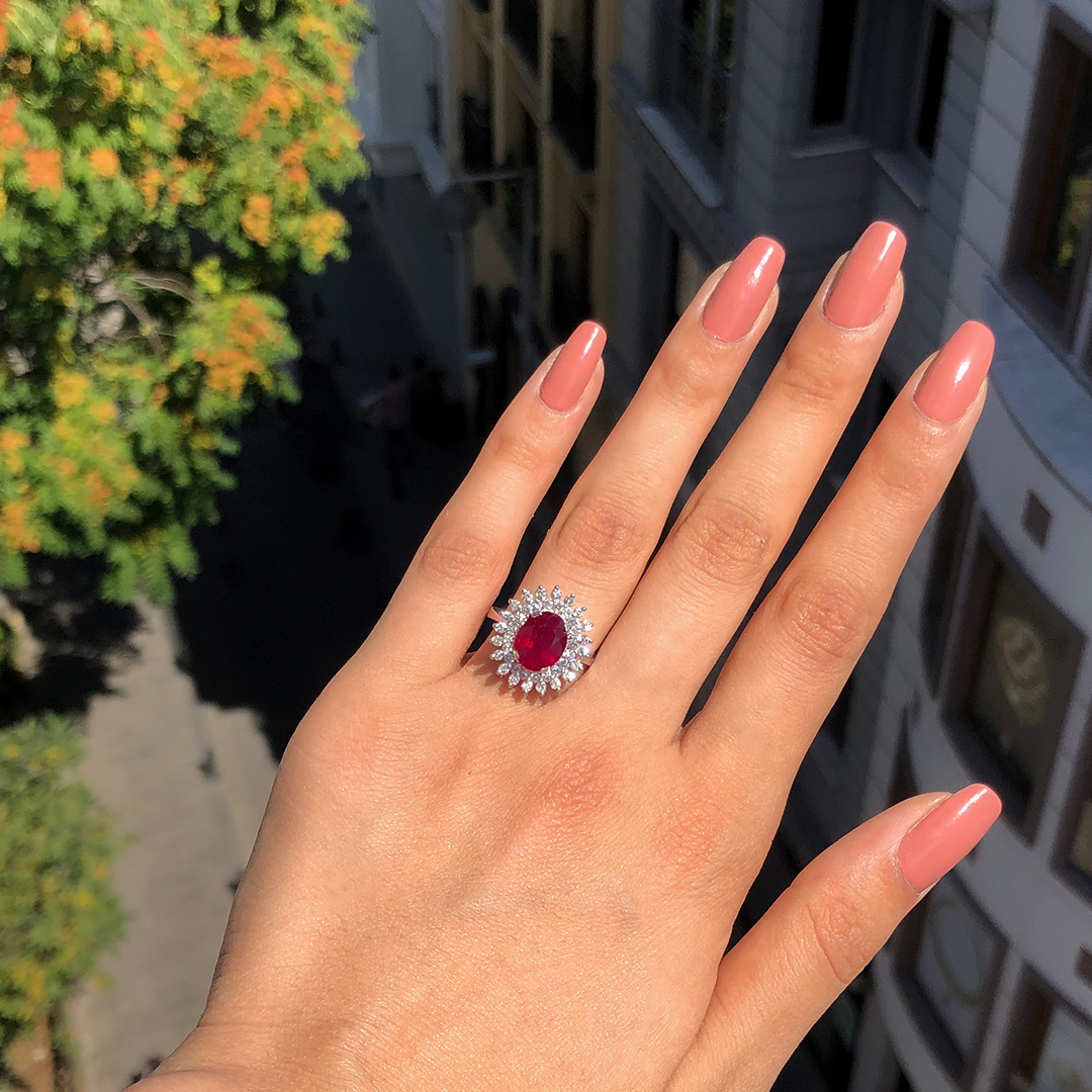 4.62 ct. Pırlanta Yakut Yüzük