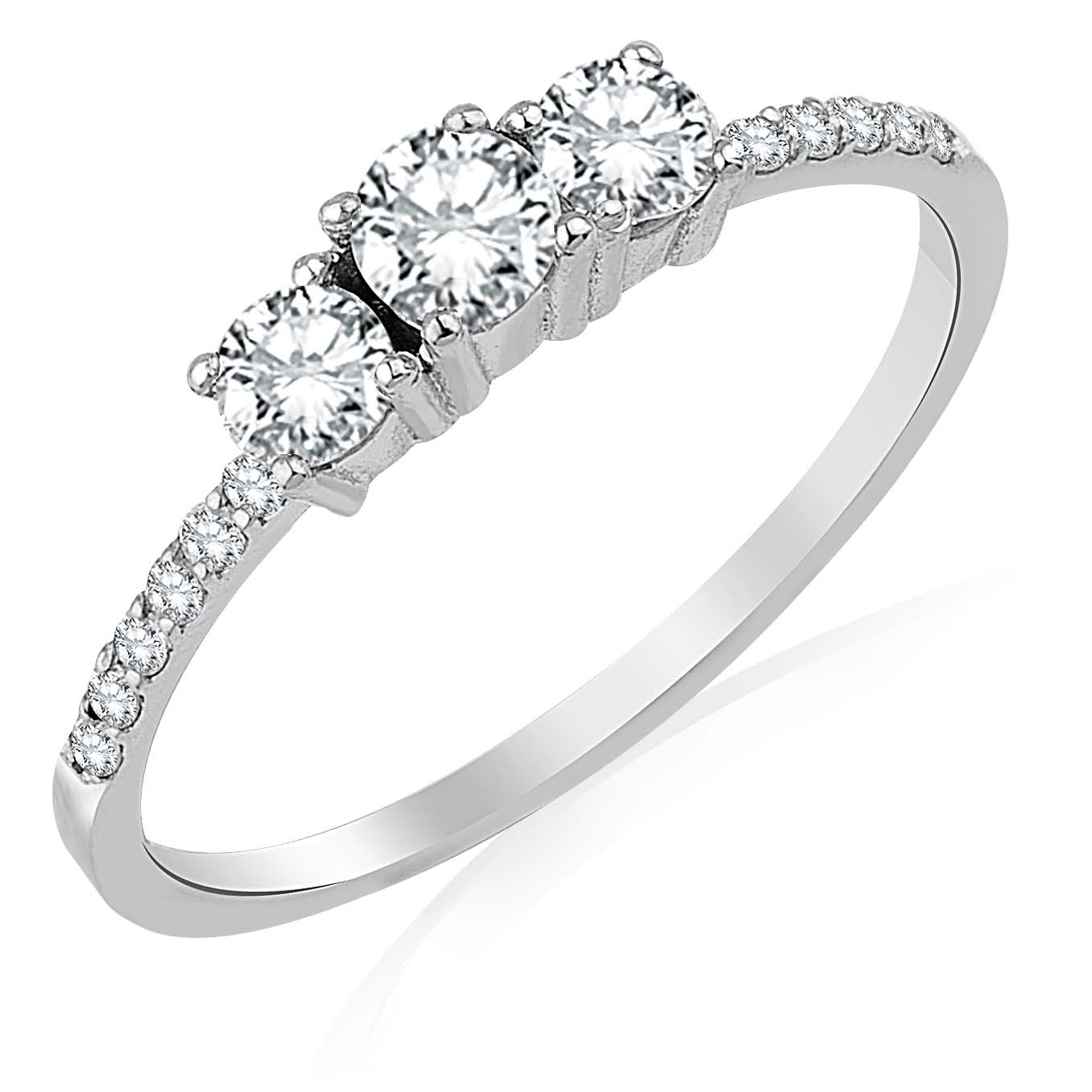 0.42  ct. Pırlanta Tria Yüzük