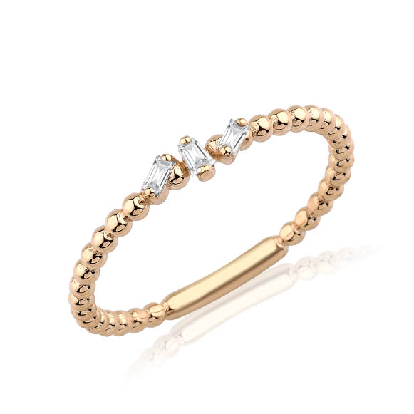0.06 ct. Pırlanta Baget  Yüzük