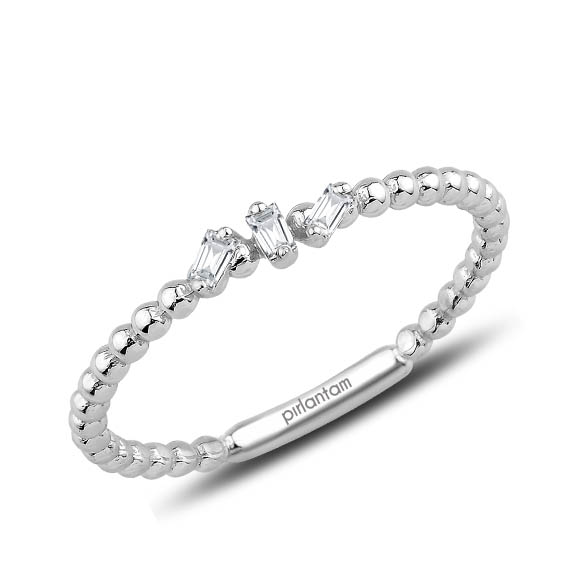 0.06 ct. Pırlanta Baget  Yüzük