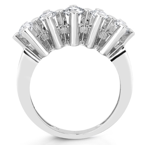 1.00 ct. D color HRD Sertifikalı SI Pırlanta Beştaş Alyans