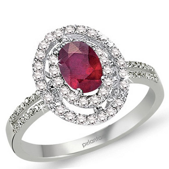 2.33 ct. Pırlanta Yakut Yüzük