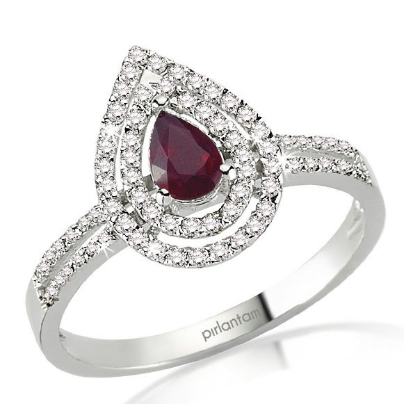 0.70 ct. Pırlanta Yakut Yüzük