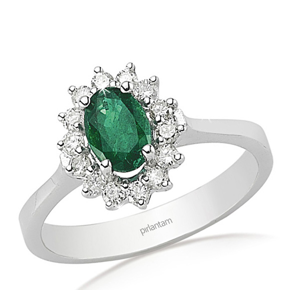 0.96 ct. Pırlanta Zümrüt Yüzük