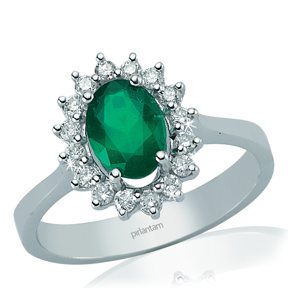 1.34 ct. Pırlanta Zümrüt Yüzük