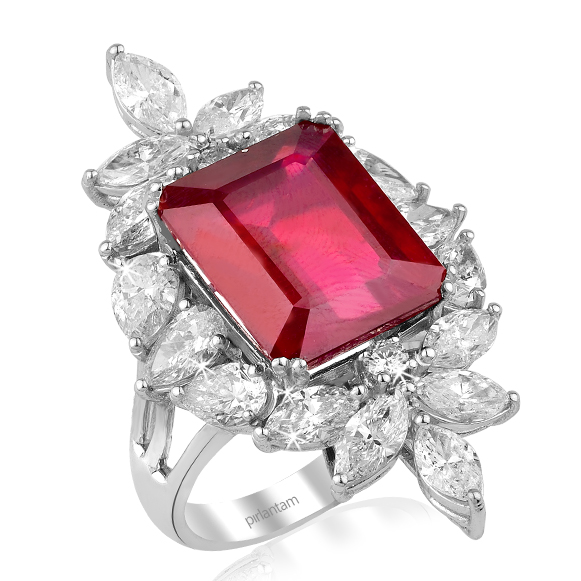 16.56 ct. Pırlanta Yakut Yüzük