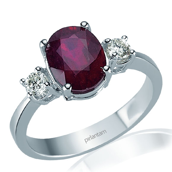 1.39 ct. Pırlanta Yakut Yüzük