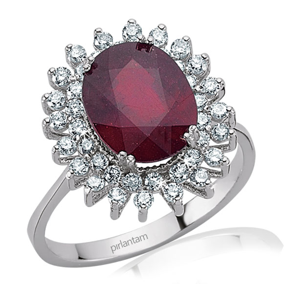 4.62 ct. Pırlanta Yakut Yüzük