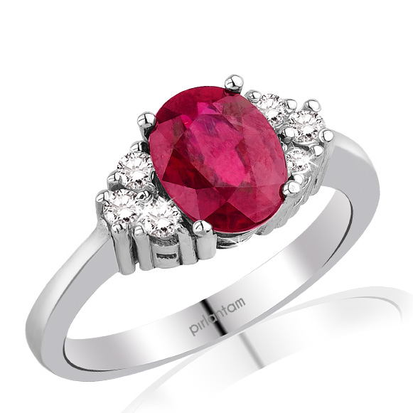 2.80 ct. Pırlanta Yakut Yüzük