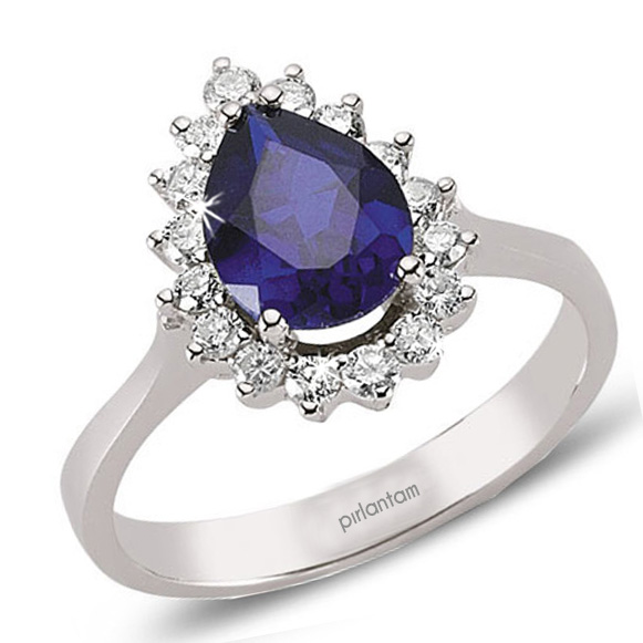 3.71 ct. Pırlanta Safir Yüzük