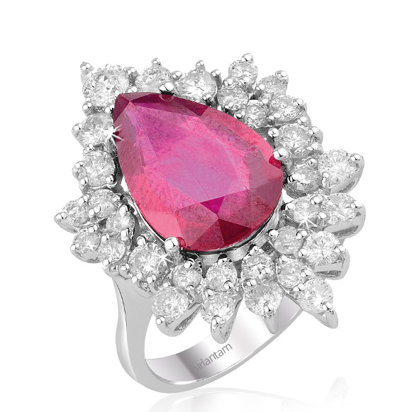 6.35 ct. Pırlanta Yakut Yüzük