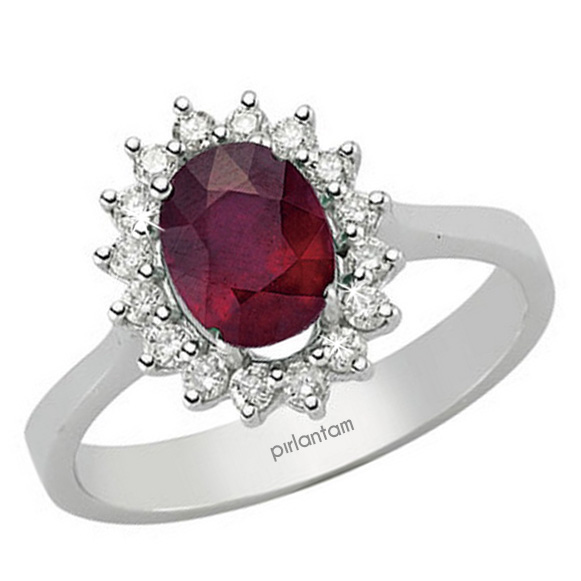 2.19 ct.Pırlanta Yakut Yüzük