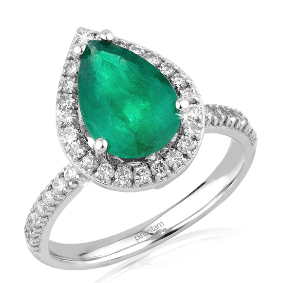 2.85 ct. Pırlanta Zümrüt Yüzük