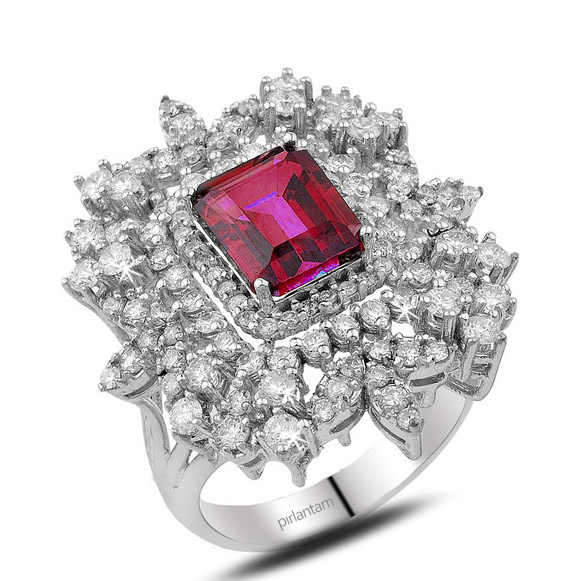 5.40 ct. Pırlanta Yakut Yüzük
