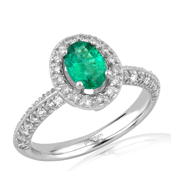 1.41 ct. Pırlanta Zümrüt Yüxük