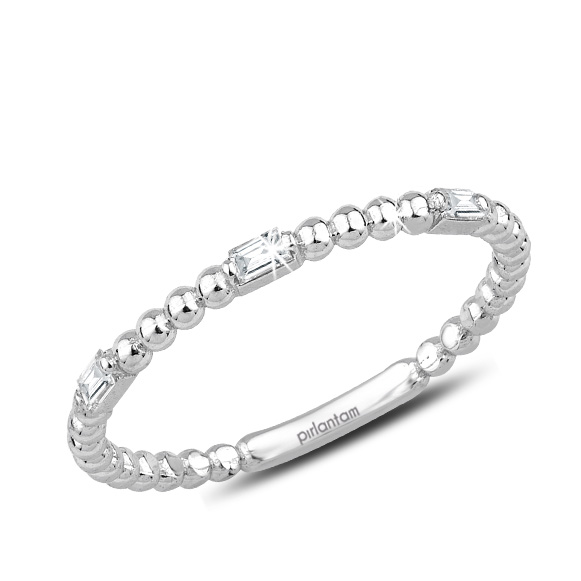 0.09 Ct. Pırlanta Baget Yüzük