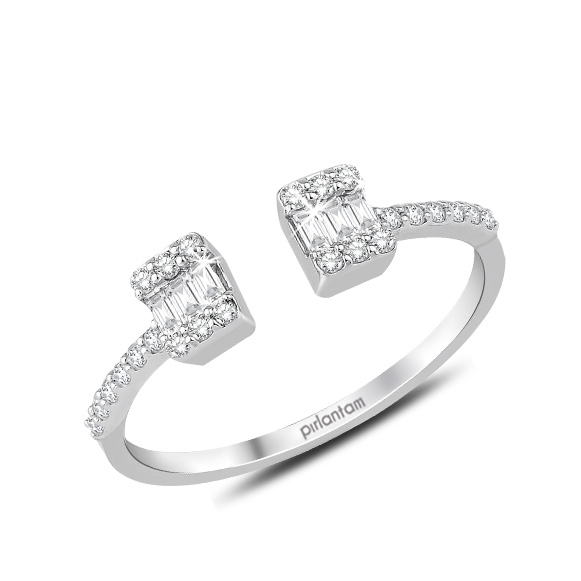 0.28 ct Pırlanta Baget Yüzük