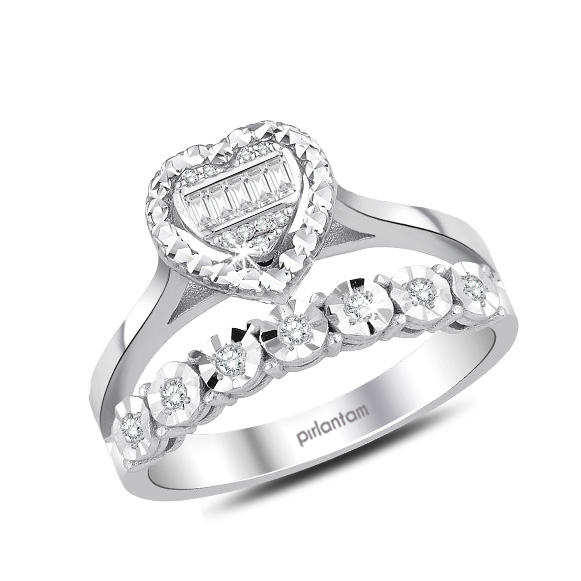 0.30 ct Pırlanta Baget Yüzük 