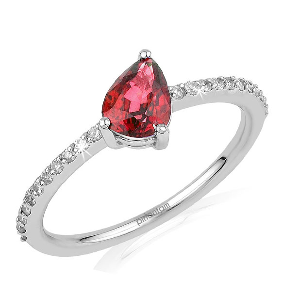1.36 ct. Pırlanta Yakut Yüzük