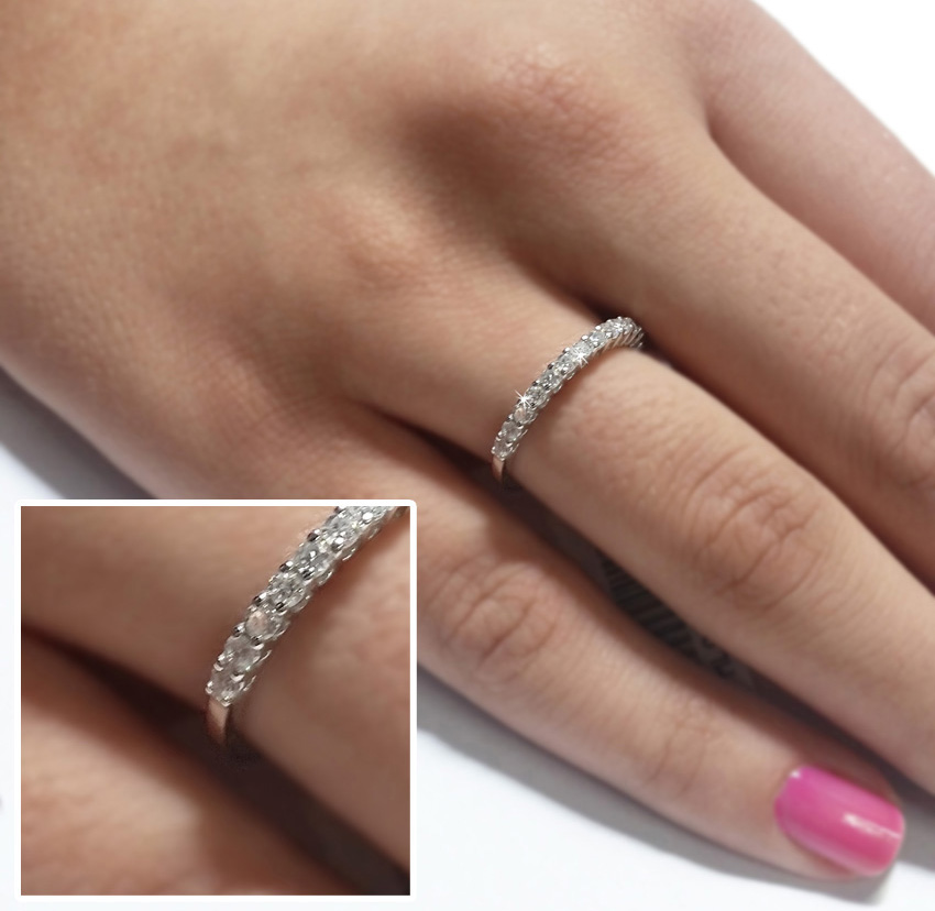 0.60 ct. Pırlanta Yarımtur Alyans