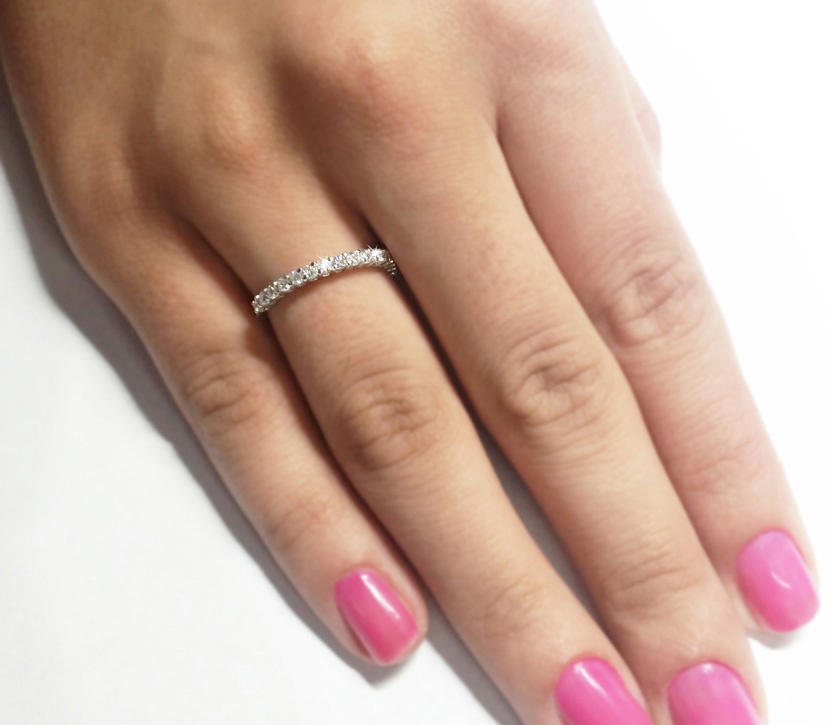 0.60 ct. Pırlanta Yarımtur Alyans