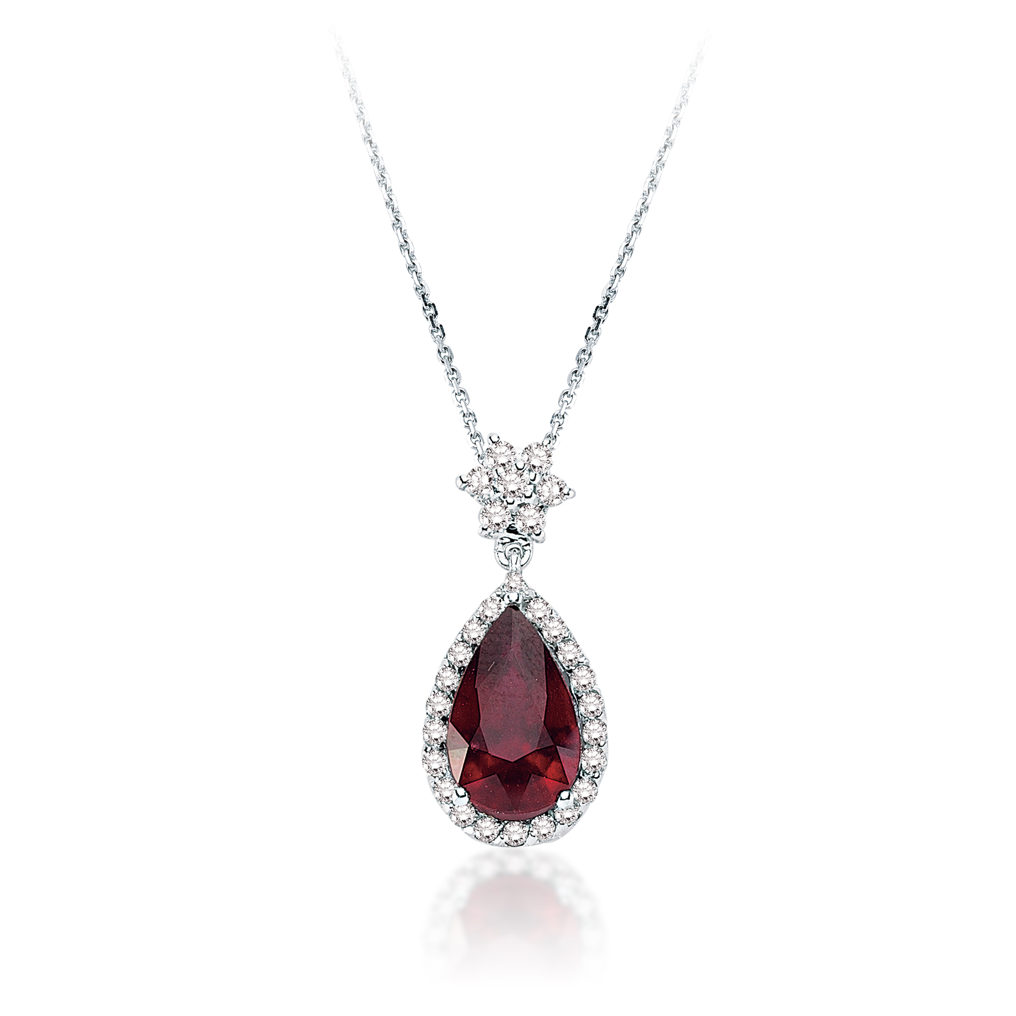 3.42 ct. Pırlanta Yakut Kolye
