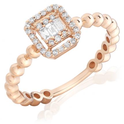 0.16 Ct Pırlanta Baget Yüzük