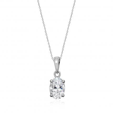 0.40 Karat Oval Pırlanta Tektaş Kolye
