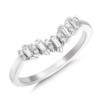 0.17 Ct Baget Pırlantalı Yüzük