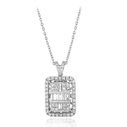 0.75 Ct. Pırlanta Baget Kolye
