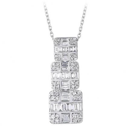 0.80 CT. Pırlanta Baget Kolye