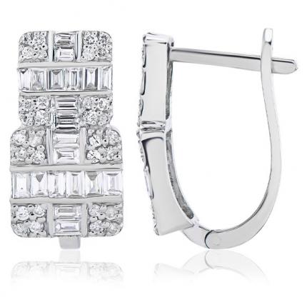 1.20 CT. Pırlanta Baget Küpe