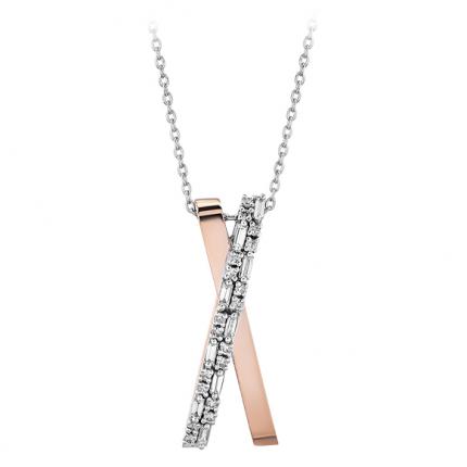 0.33 Ct Pırlanta Baget Kolye