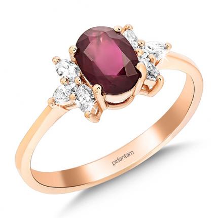 1.40 ct. Pırlanta Yakut Yüzük