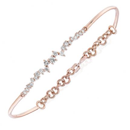 0.45 Ct. Pırlanta Kelepçe Bileklik