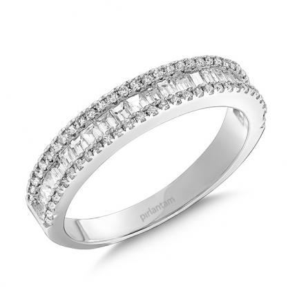 0.75 Ct Pırlanta Baget Yüzük