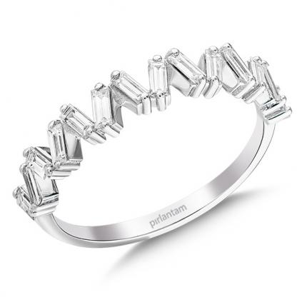 0.50 Ct Pırlanta Baget Yüzük
